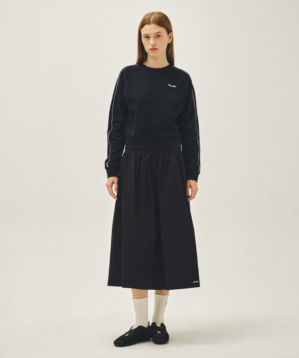 Marithe & Francois Girbaud - Lace Detail Crop Sweatshirt (Navy) product image 5 | TRAB K-Fashion Australia