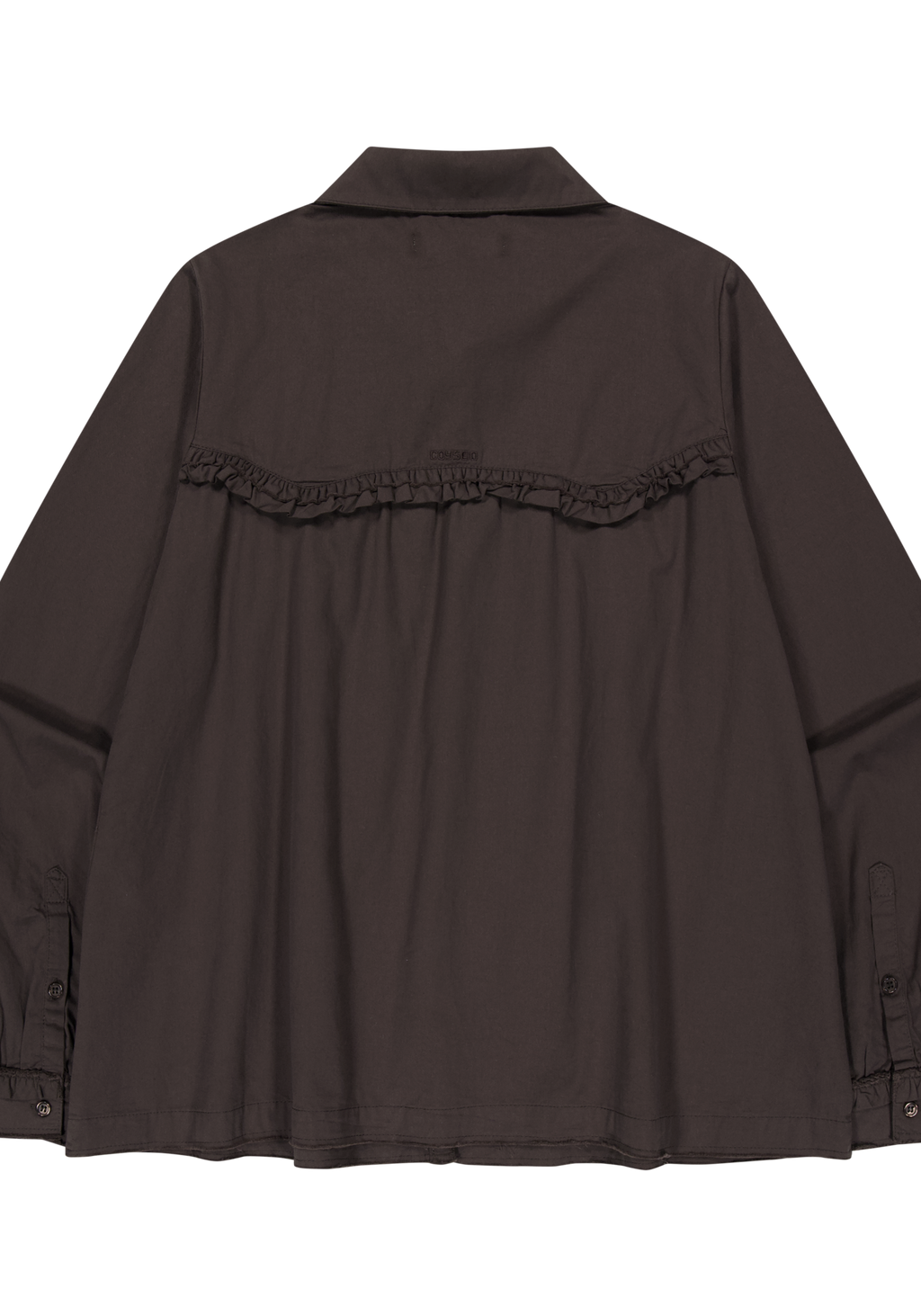 Coyseio - Rough Cut Frill Shirt (Brown) product image 3 | TRAB K-Fashion Australia