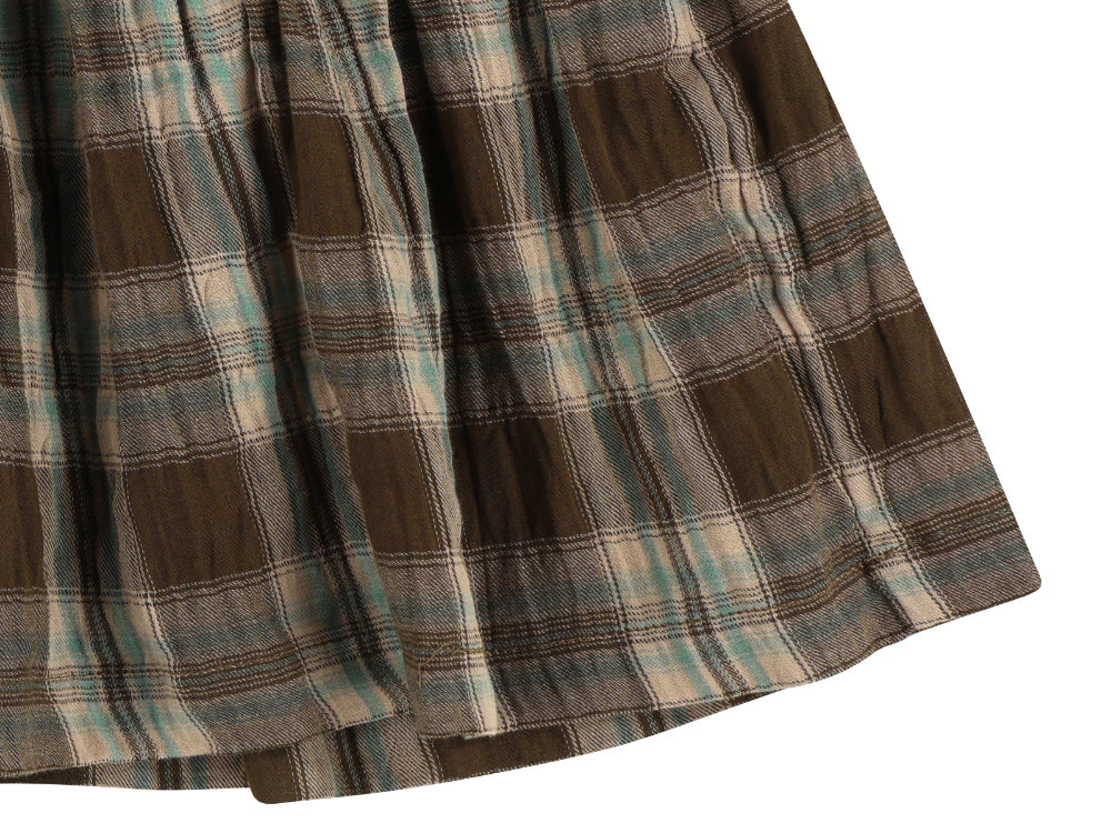 Coyseio - Raw Edge Check One Piece (Brown) product image 17 | TRAB K-Fashion Australia