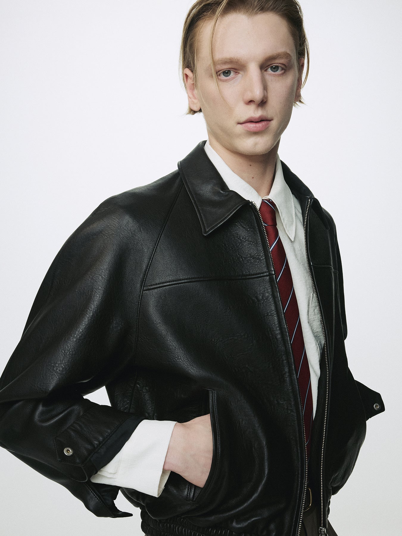 Tonywack - Vintage Lamb Leather Bomber Jacket (Black) product image 7 | TRAB K-Fashion Australia