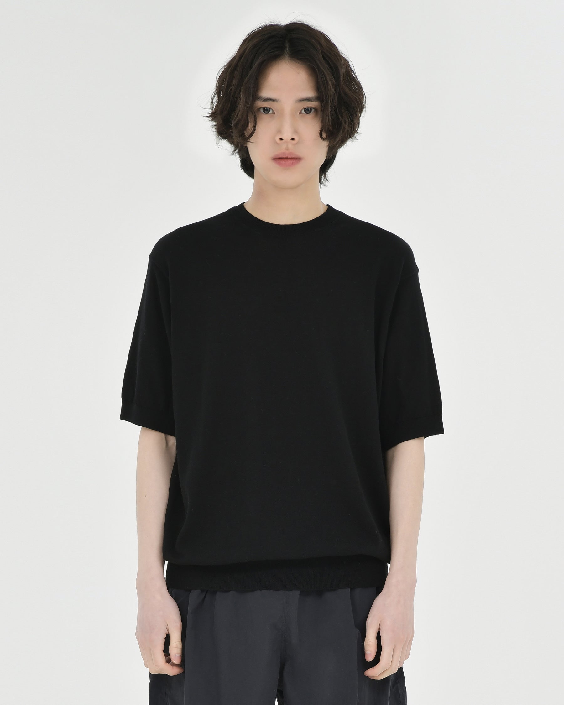 Brownyard - Supima Cotton Half Knit (Black) product image 1 | TRAB K-Fashion Australia