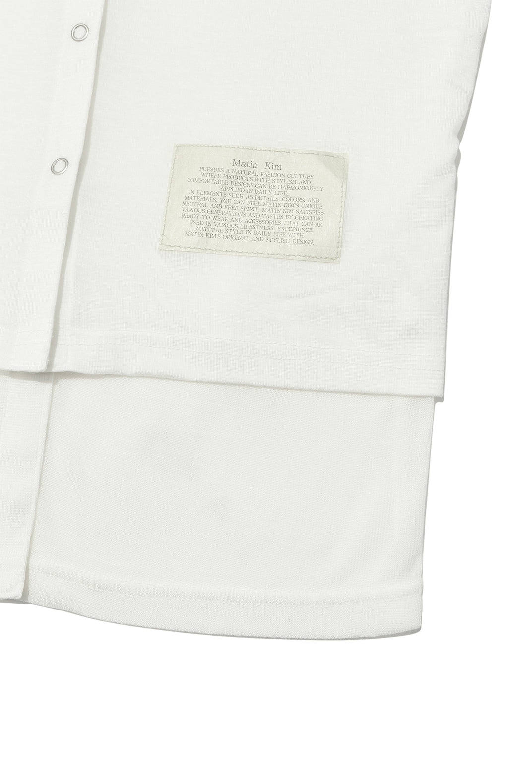 Matin Kim - Layered Snap Cardigan (White) product image 4 | TRAB K-Fashion Australia