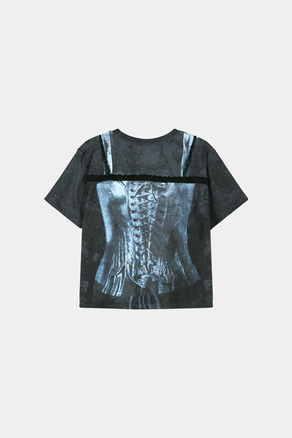 Andersson Bell - [Pre-Order – Ships June 19] Lingerie Trompe-L'oeil Graphic T-Shirt (Charcoal) product image 9 | TRAB K-Fashion Australia