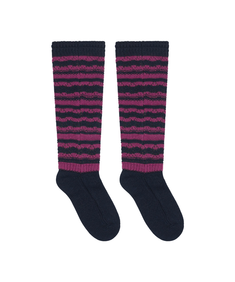 Coyseio - Striped Mori Knee Socks (Navy) product image 12 | TRAB K-Fashion Australia