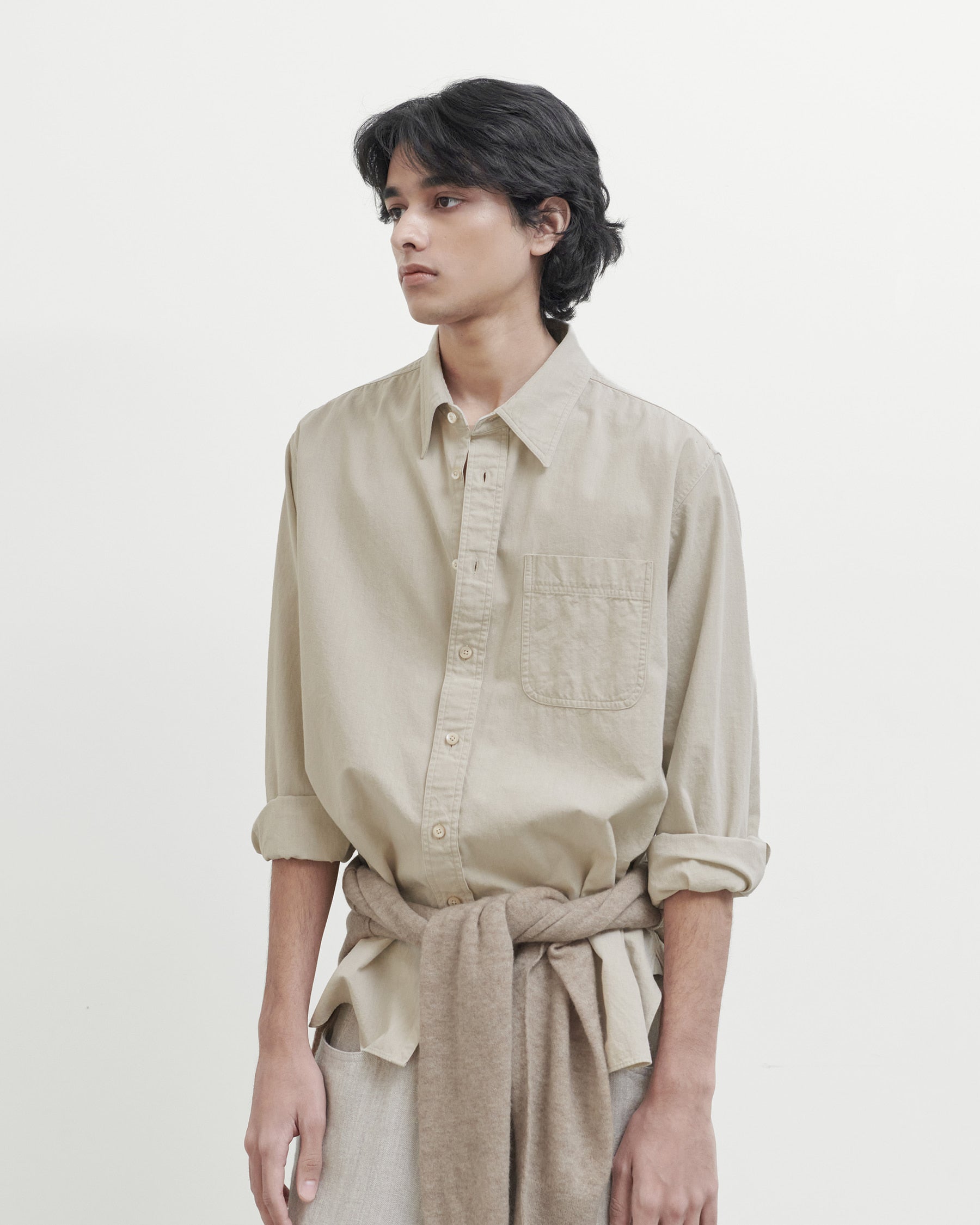 Brownyard - Chambray Shirt (Ivory) product image 1 | TRAB K-Fashion Australia