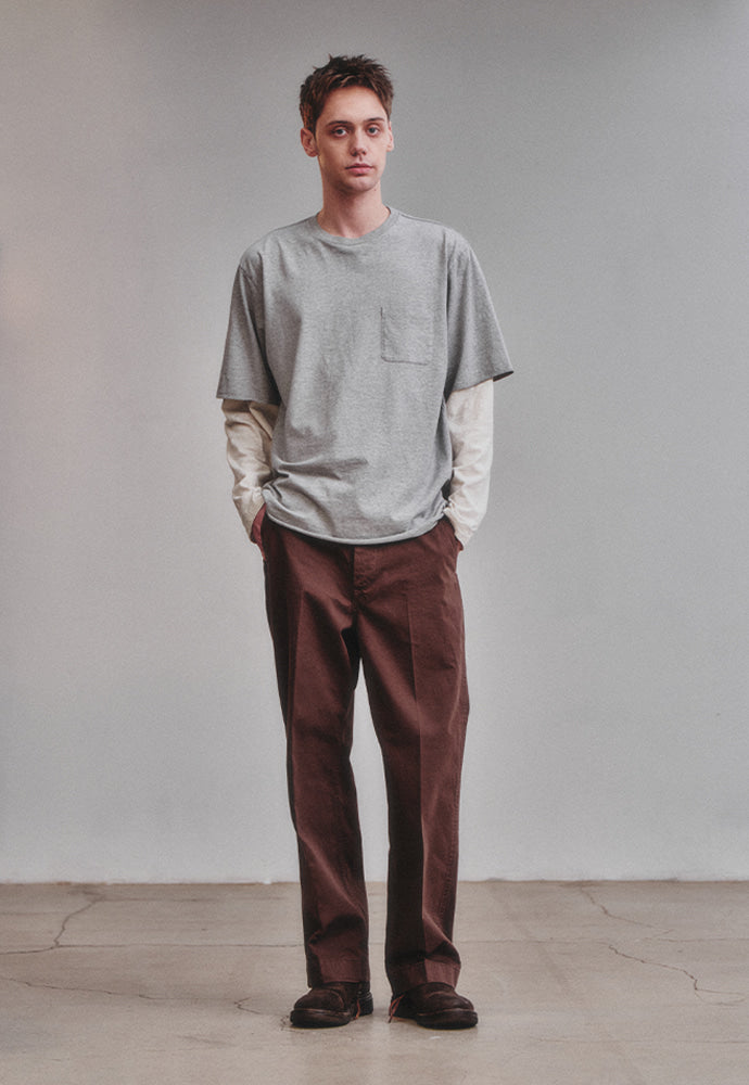 Art if acts - Layered Long Sleeve (Grey/Cream) product image 2 | TRAB K-Fashion Australia