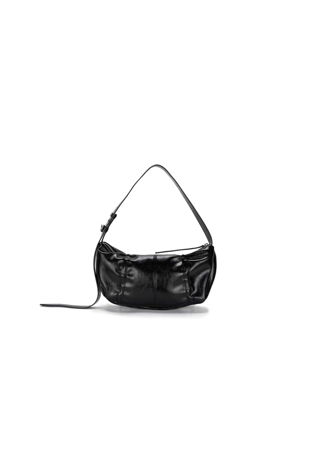 Matin Kim - Half Shirring Ribbon Round Bag (Black) product image 3 | TRAB K-Fashion Australia