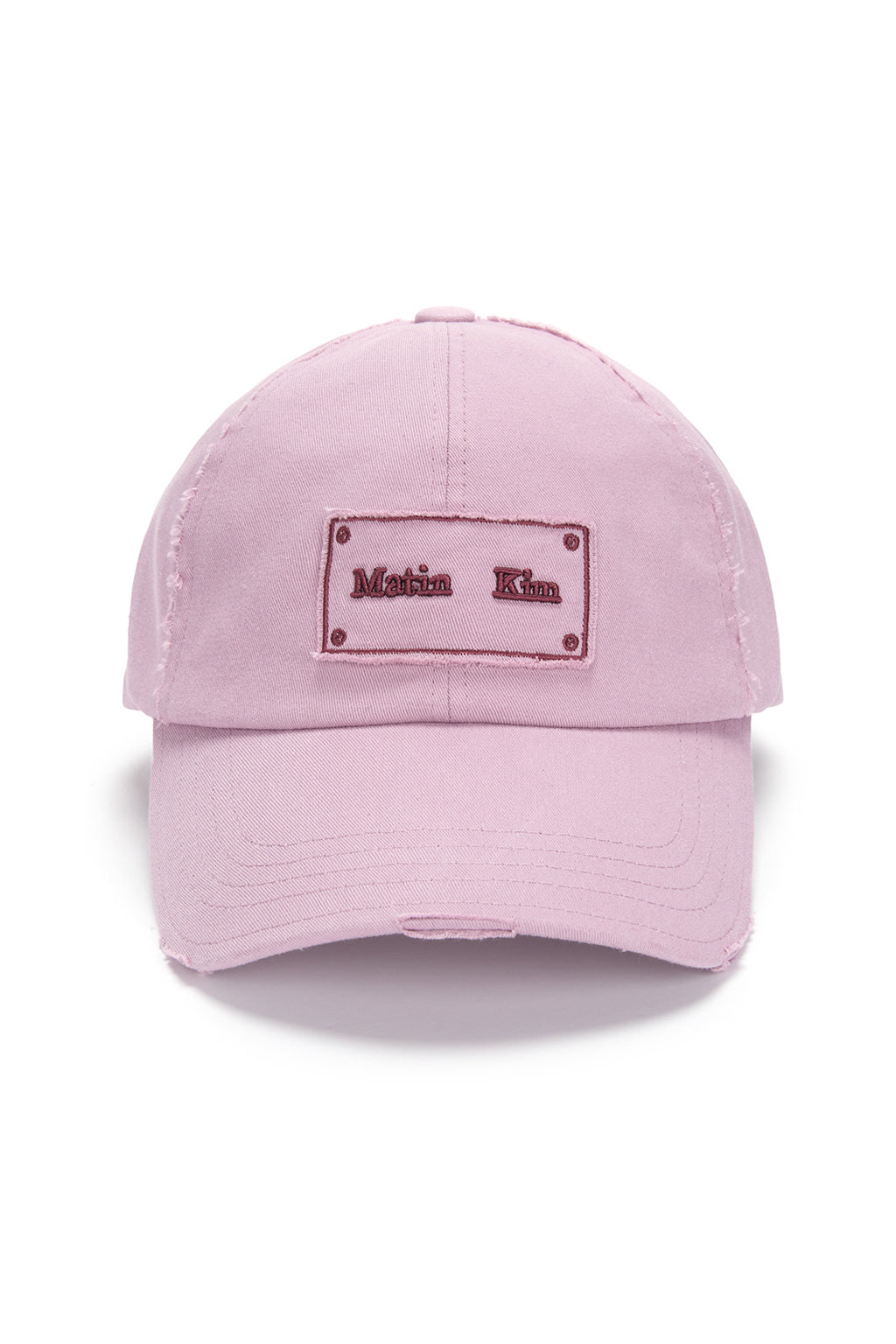 Matin Kim - Square Logo Cutout Ball Cap (Pink) product image 1 | TRAB K-Fashion Australia