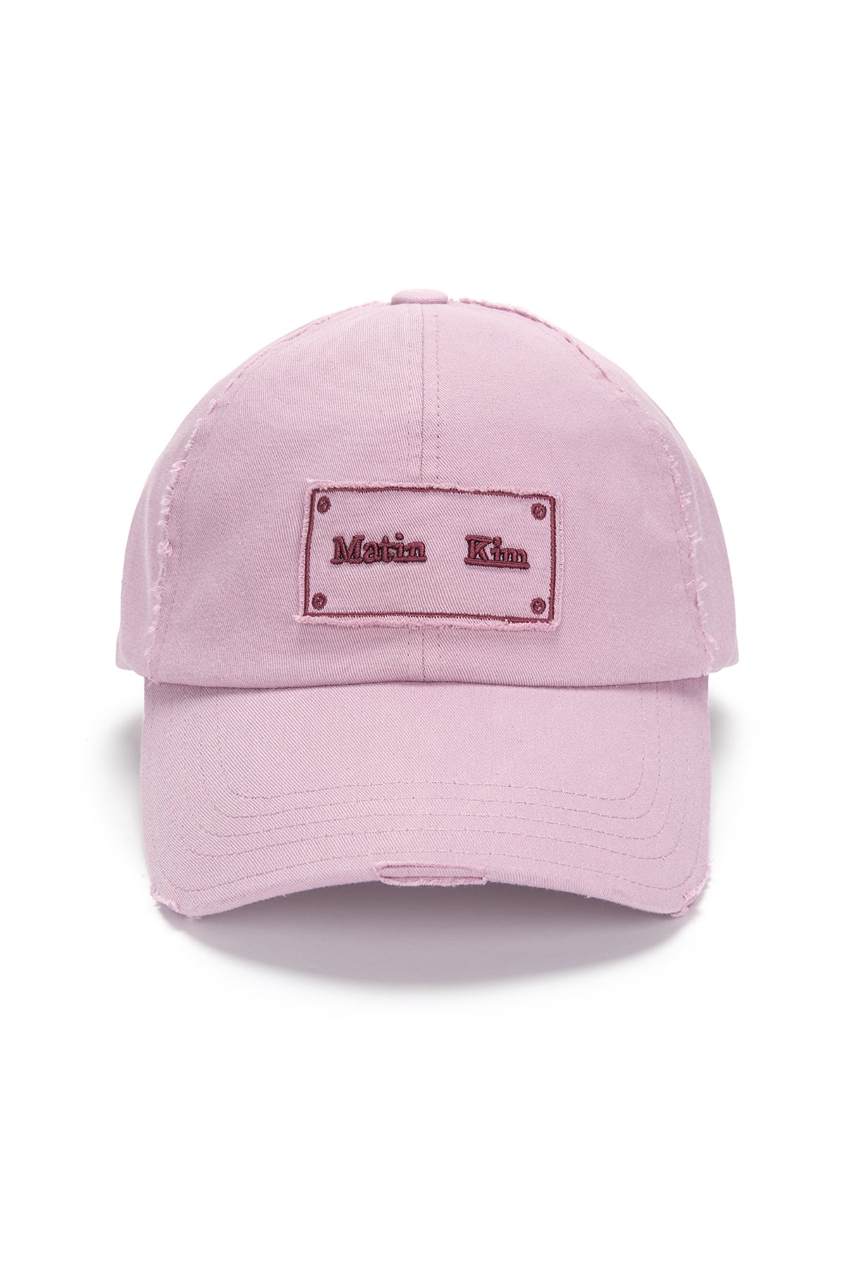 Matin Kim - Square Logo Cutout Ball Cap (Pink) product image 1 | TRAB K-Fashion Australia