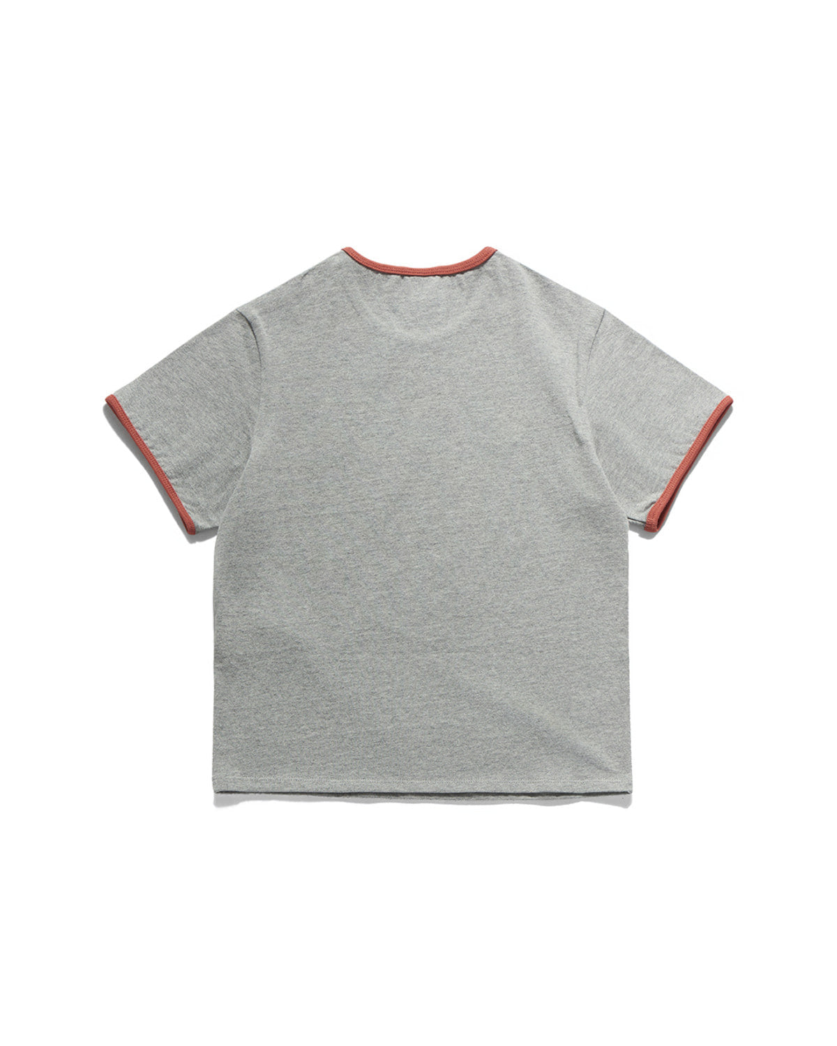 Eastlogue - Felix Souvenir Embroidered Ringer T-shirts (Melange Grey & Salmon) product image 2 | TRAB K-Fashion Australia