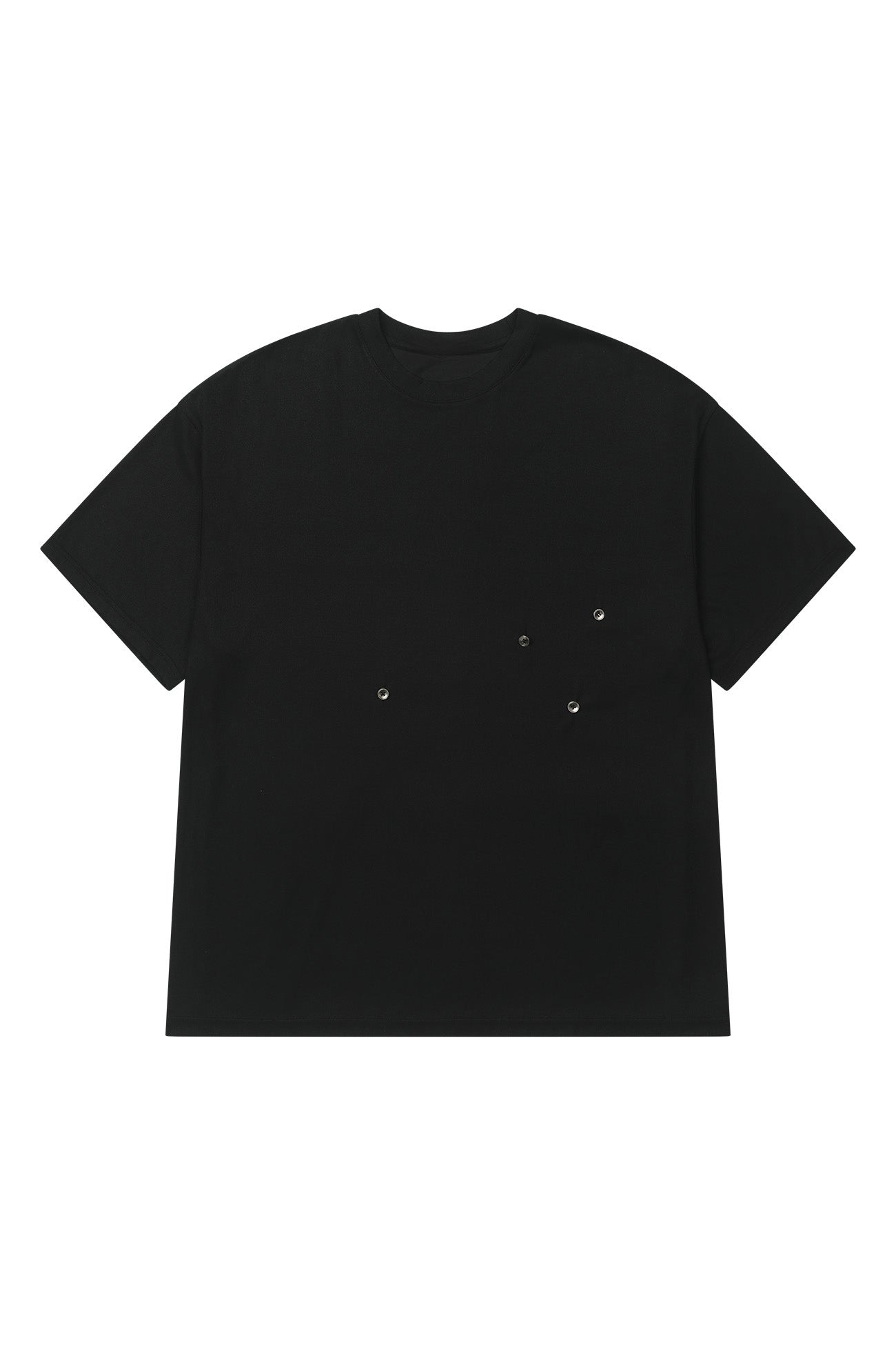 Deinet - Button Oversize T-Shirt (Black) product image 1 | TRAB K-Fashion Australia