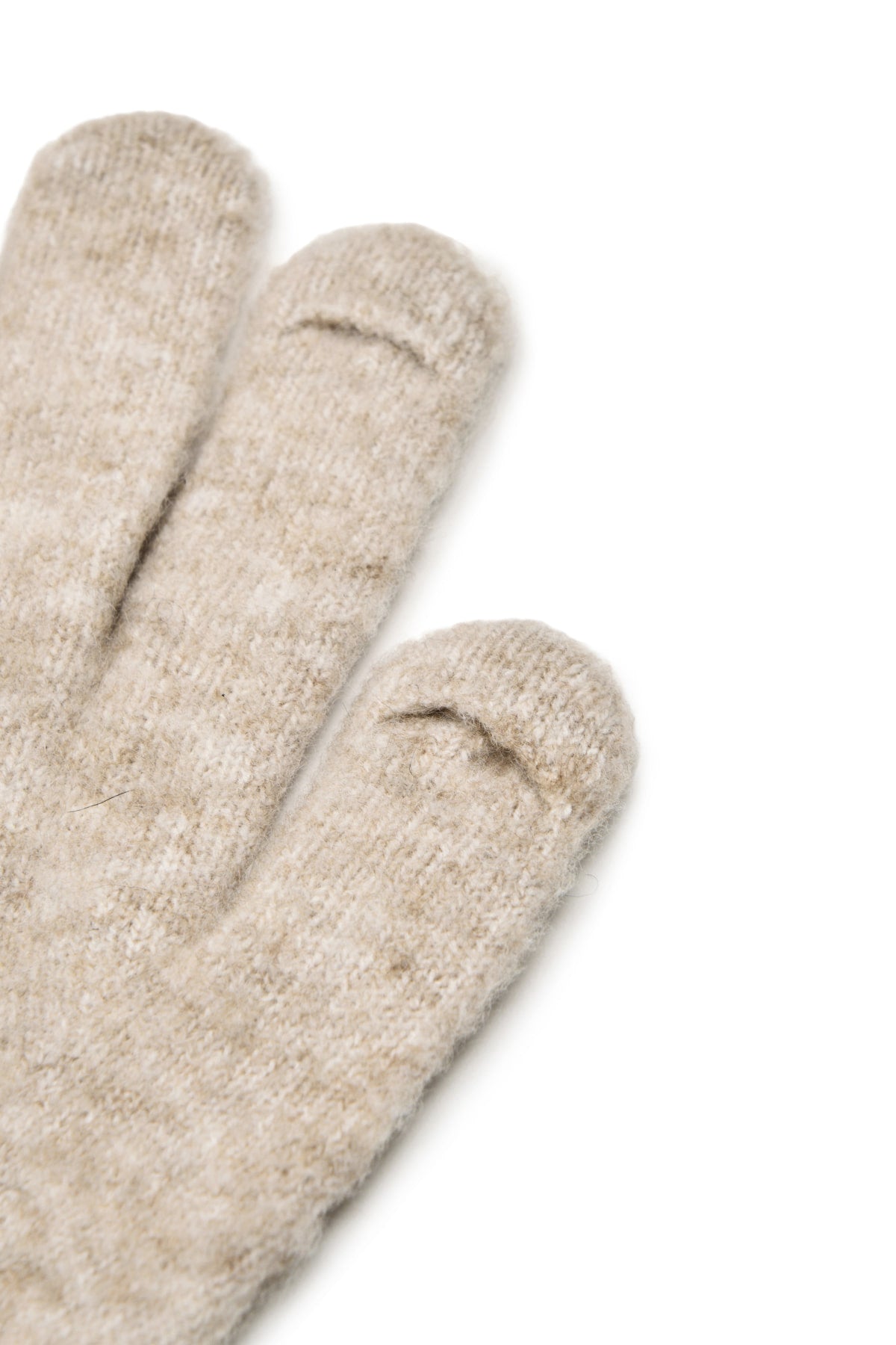 Matin Kim - Boucle Knit Gloves (Beige) product image 4 | TRAB K-Fashion Australia