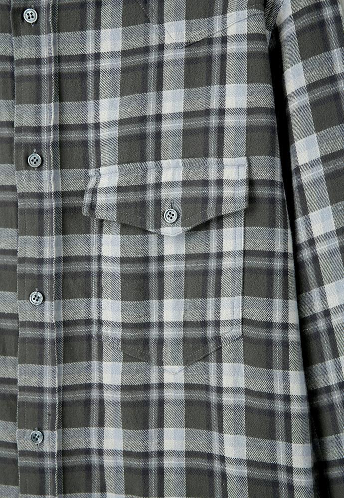 Art if acts - Washed Check Western Shirt (Khaki/Grey) product image 14 | TRAB K-Fashion Australia