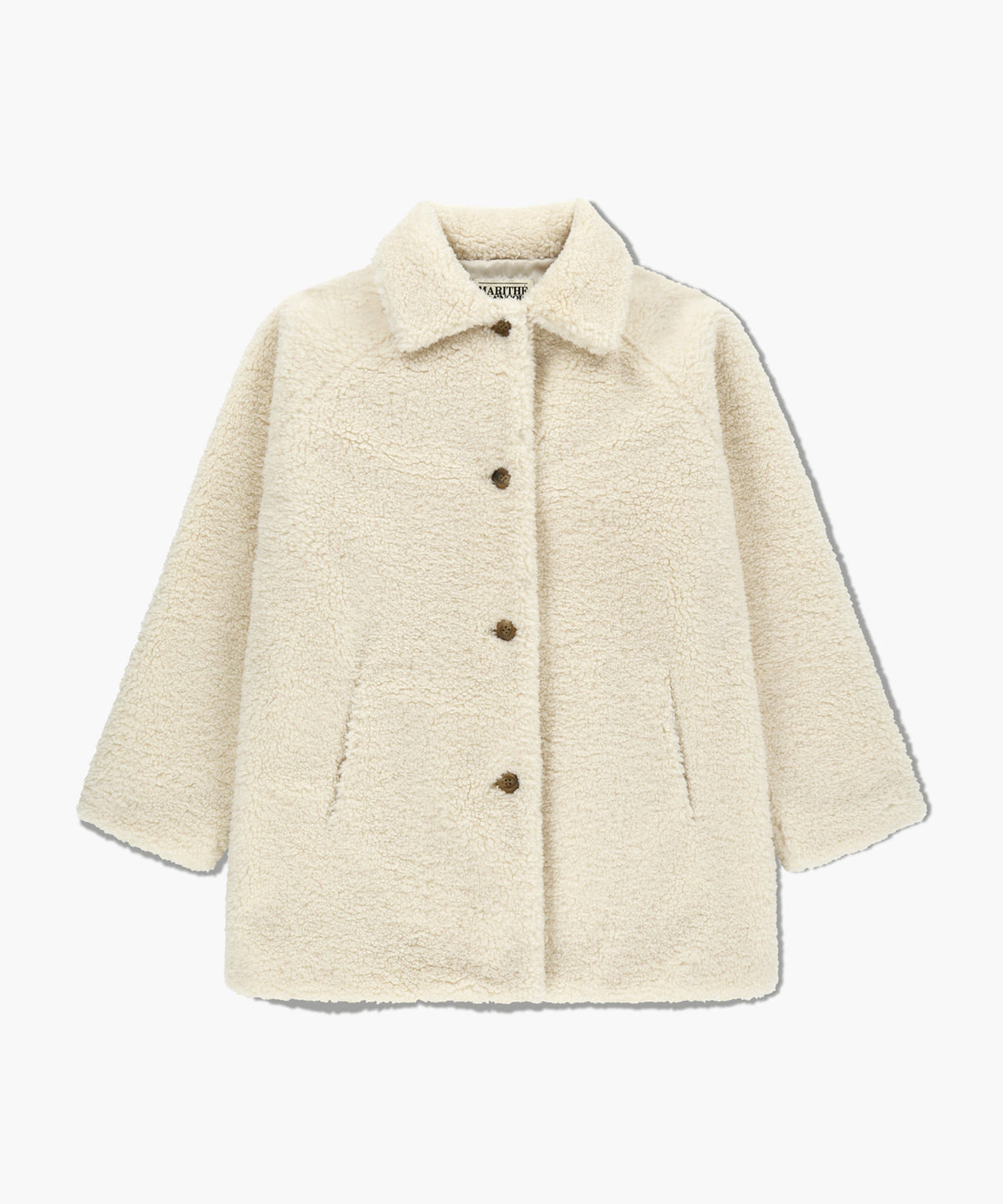 Marithe & Francois Girbaud - Mid Shearling Fur Coat (Ivory) product image 5 | TRAB K-Fashion Australia