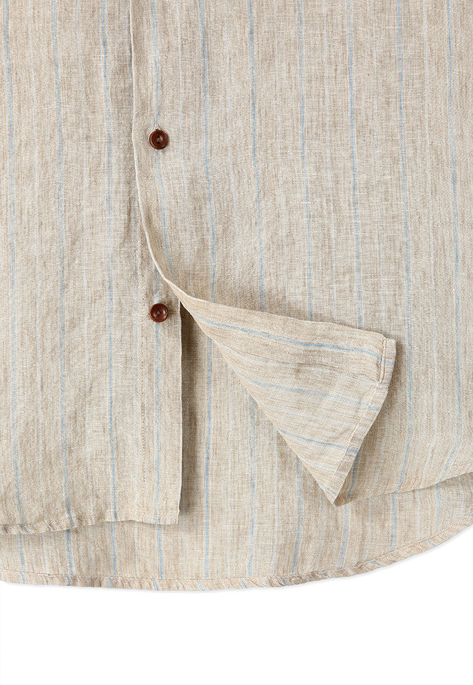 Art if acts - Linen Stripe Pocket Shirt (Beige) product image 11 | TRAB K-Fashion Australia