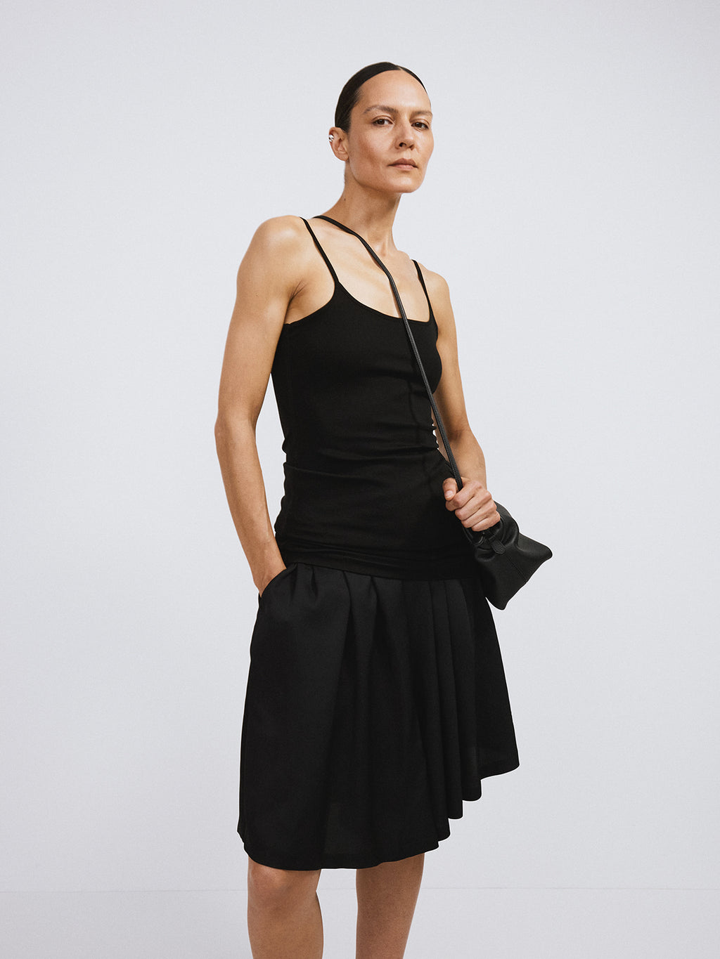 Recto - Banding Wide Culotte Pants (Black) product image 4 | TRAB K-Fashion Australia