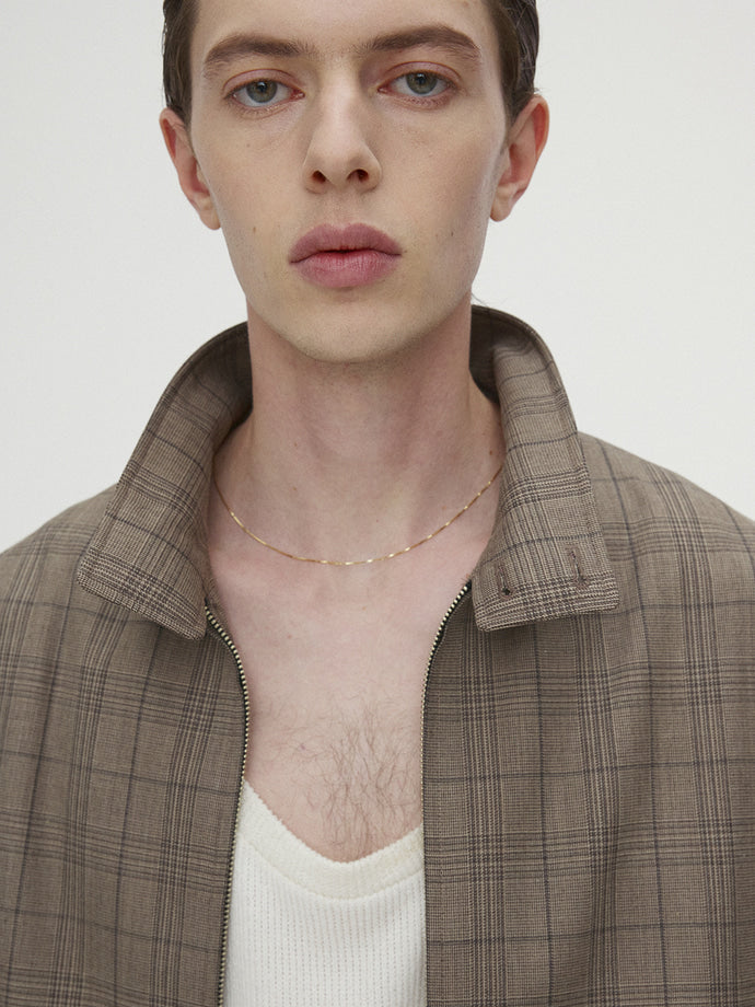 Tonywack - Checked Wool Harrington Jacket (Beige Check) product image 7 | TRAB K-Fashion Australia