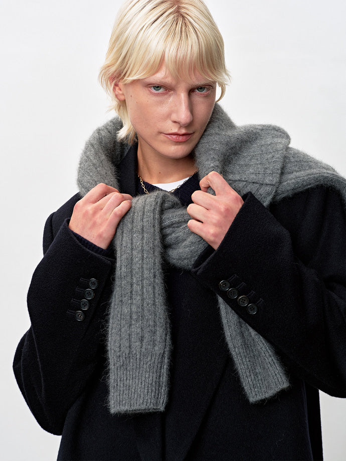 Tonywack - Tailored Double-Breasted Maxi Coat (Navy) product image 1 | TRAB K-Fashion Australia