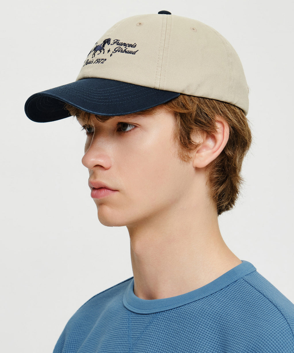 Marithe & Francois Girbaud - Color Block Horse Graphic Cap (Navy) product image 6 | TRAB K-Fashion Australia