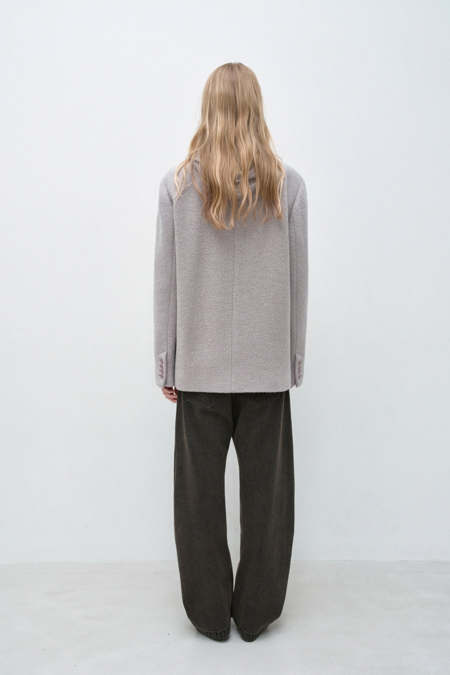 Insilence - Boucle Two-Way Jacket (Grey Beige) product image 5 | TRAB K-Fashion Australia