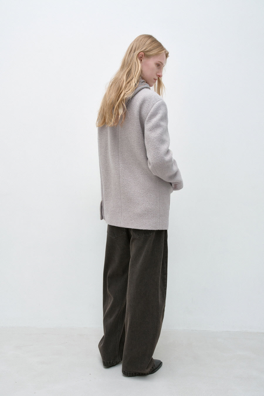 Insilence - Boucle Two-Way Jacket (Grey Beige) product image 6 | TRAB K-Fashion Australia