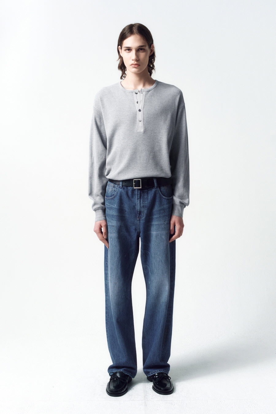 Insilence - Dirty Paint Denim Pants (Blue) product image 5 | TRAB K-Fashion Australia