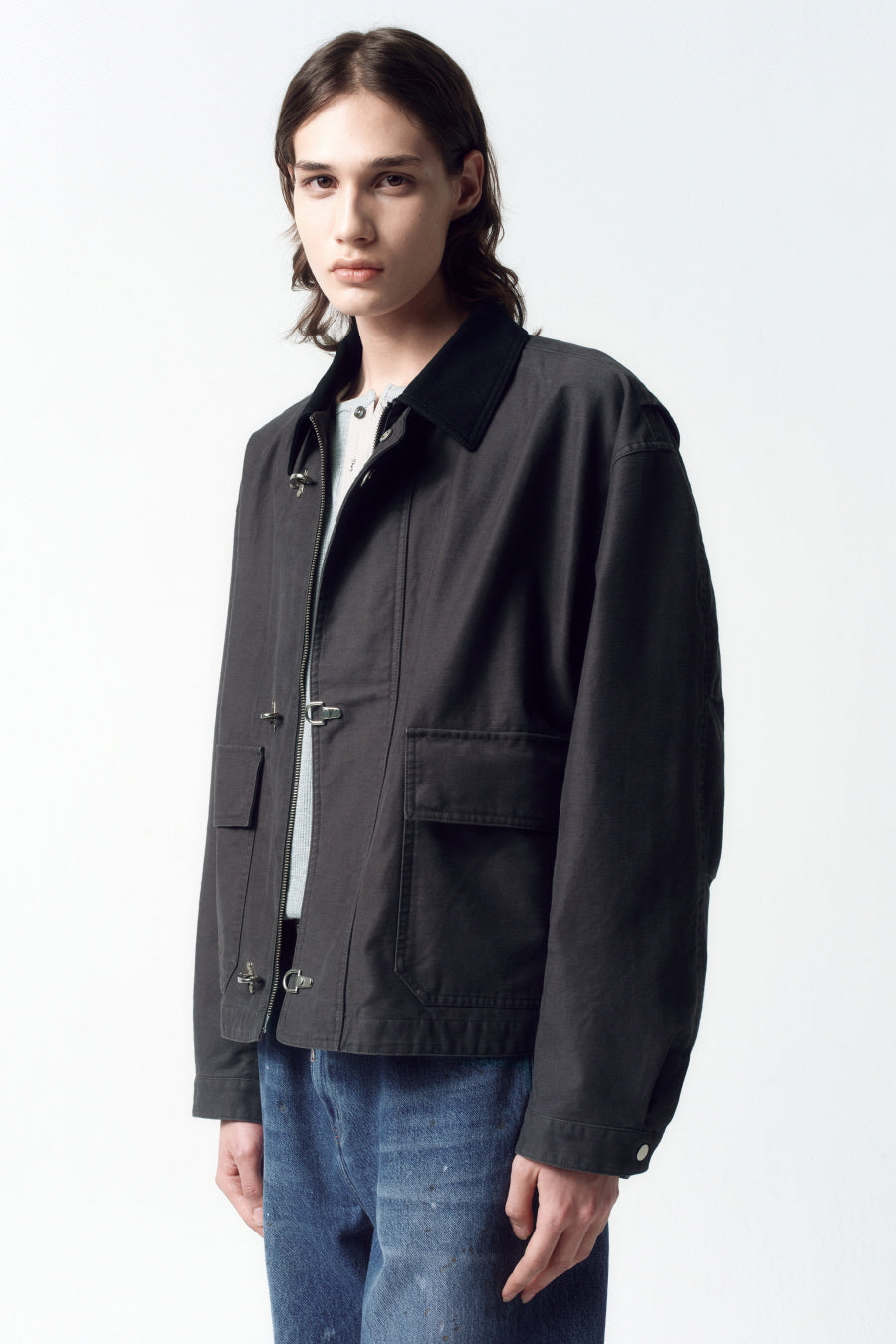 Insilence - Back Satin MK3 Flight Jacket (Anthracite) product image 6 | TRAB K-Fashion Australia