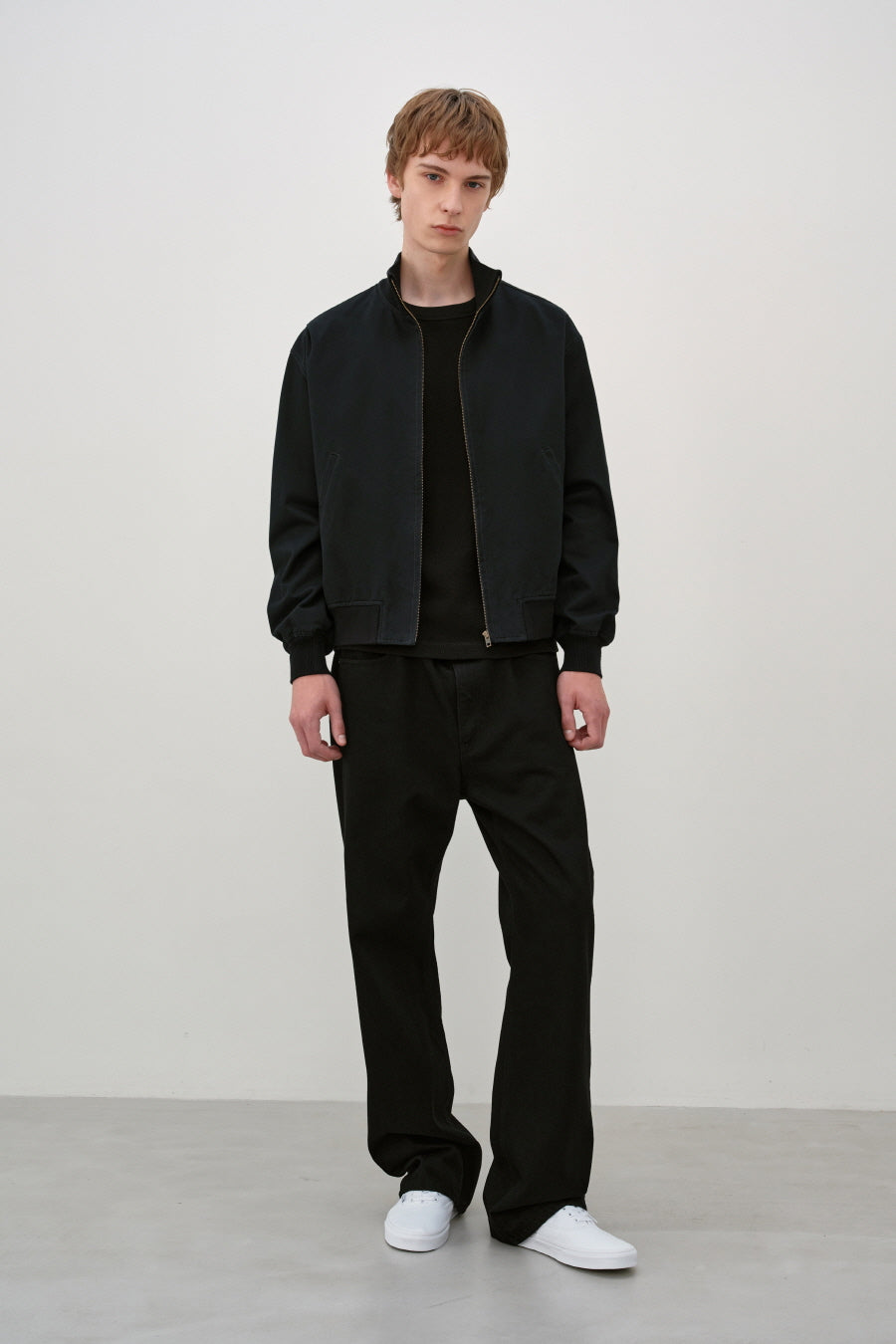 Insilence - Washed Cotton Tanker Jacket (Washed Black) product image 1 | TRAB K-Fashion Australia