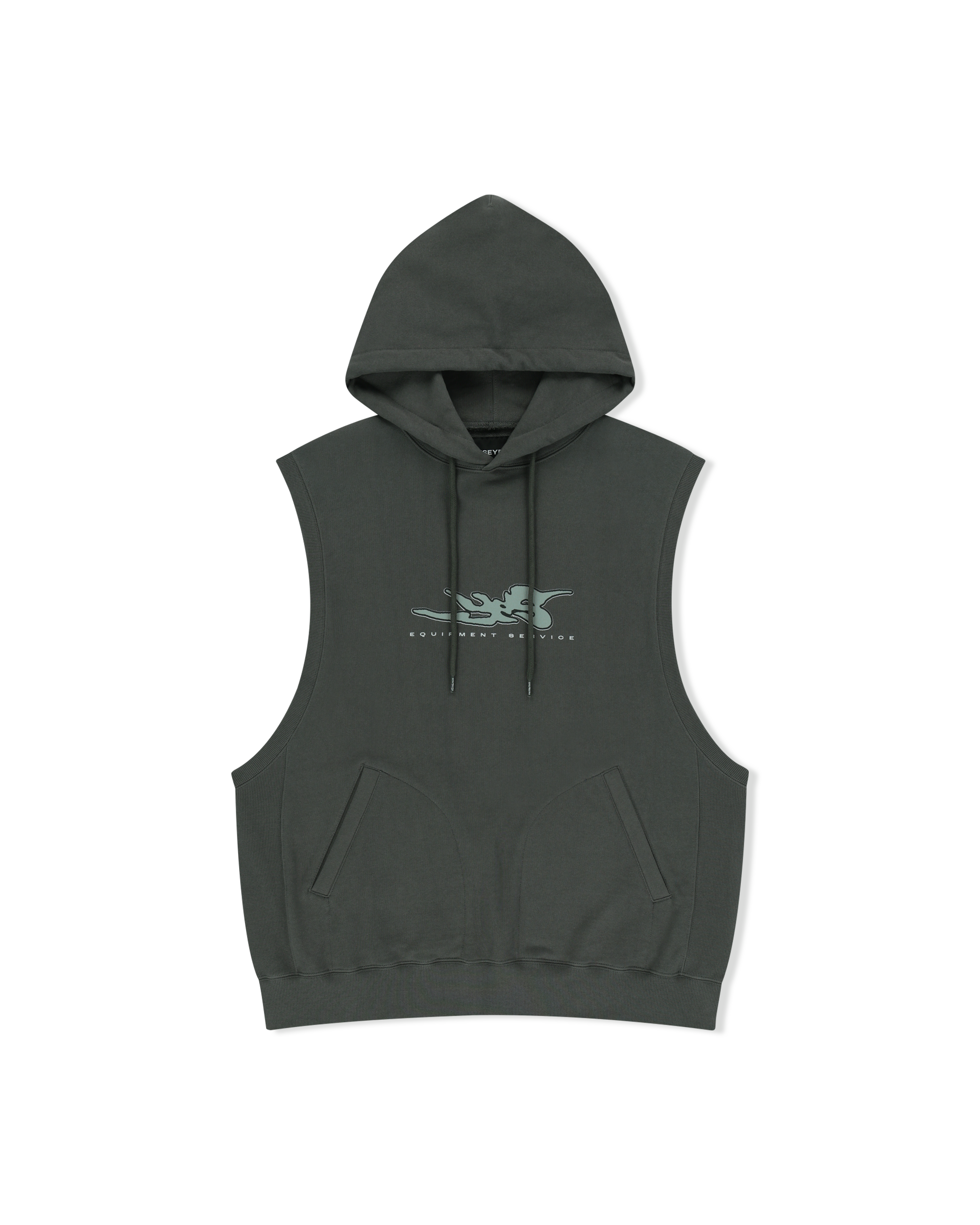 yeseyesee - Y.E.S Hooded Vest (Khaki) product image 1 | TRAB K-Fashion Australia