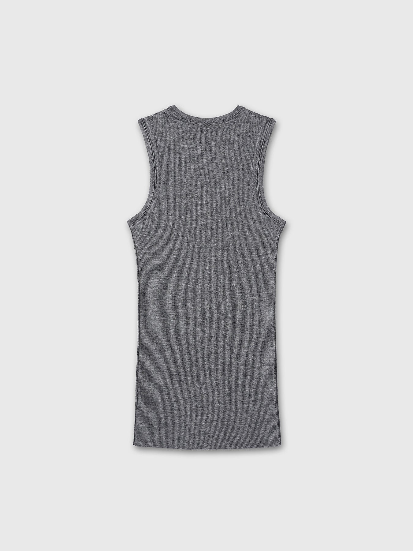 Tonywack - Wool Cashmere Ribbed Tank Top (Dark Grey) product image 10 | TRAB K-Fashion Australia