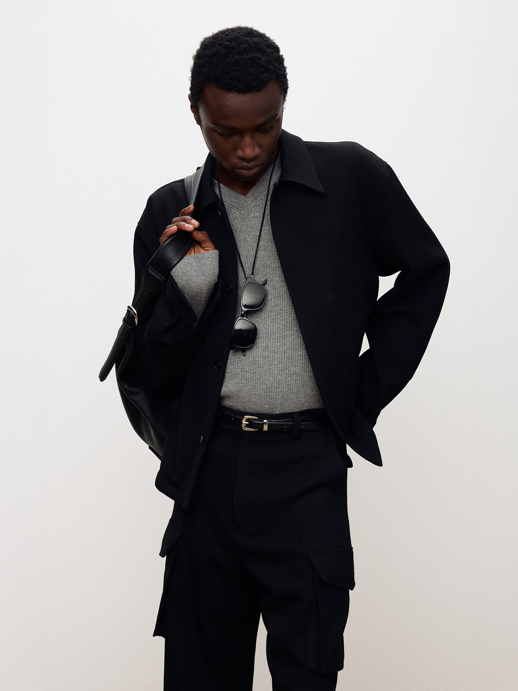 Tonywack - Textured Wool Shirt Blouson (Black) product image 7 | TRAB K-Fashion Australia
