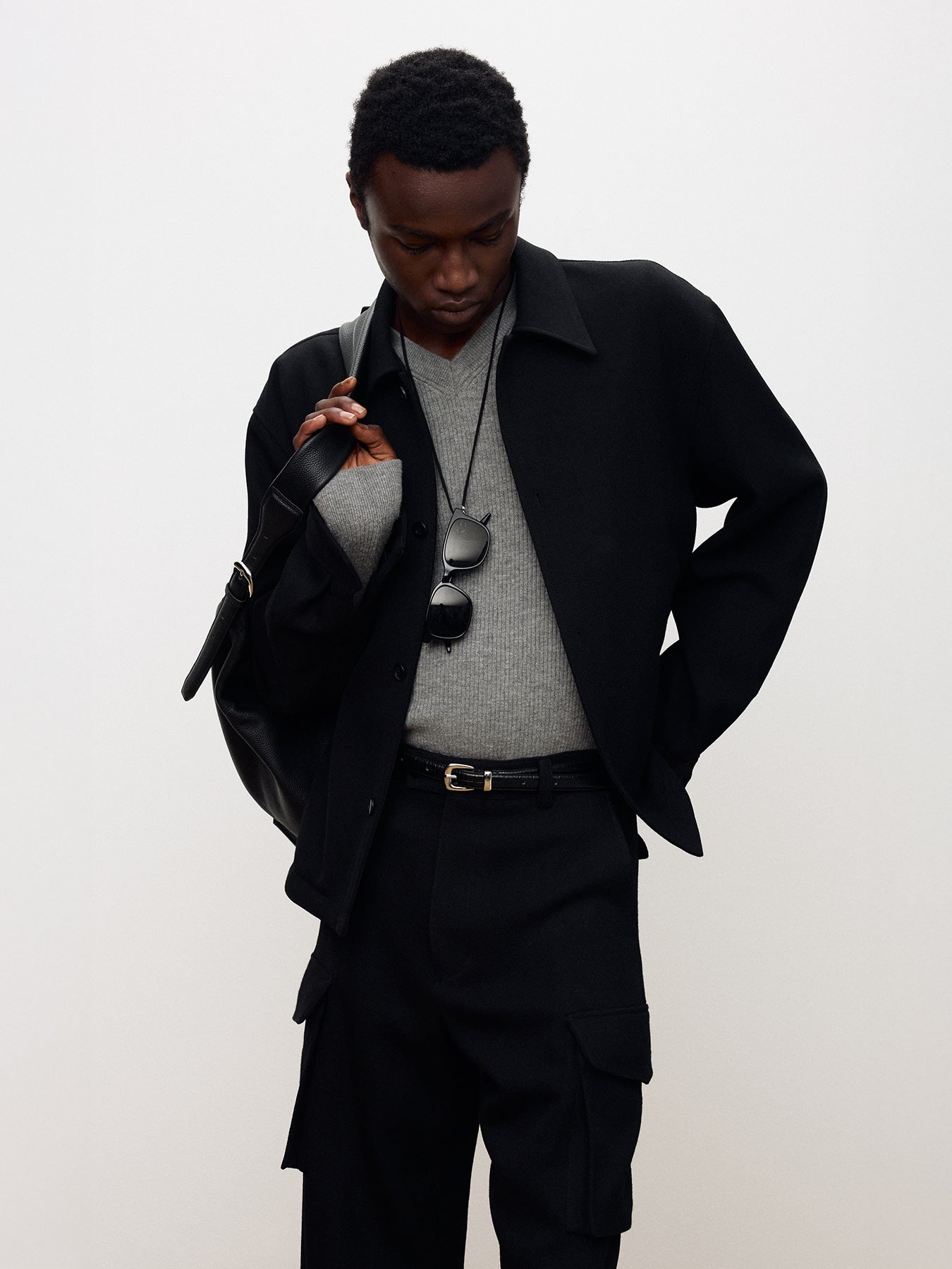 Tonywack - Textured Wool Shirt Blouson (Black) product image 7 | TRAB K-Fashion Australia