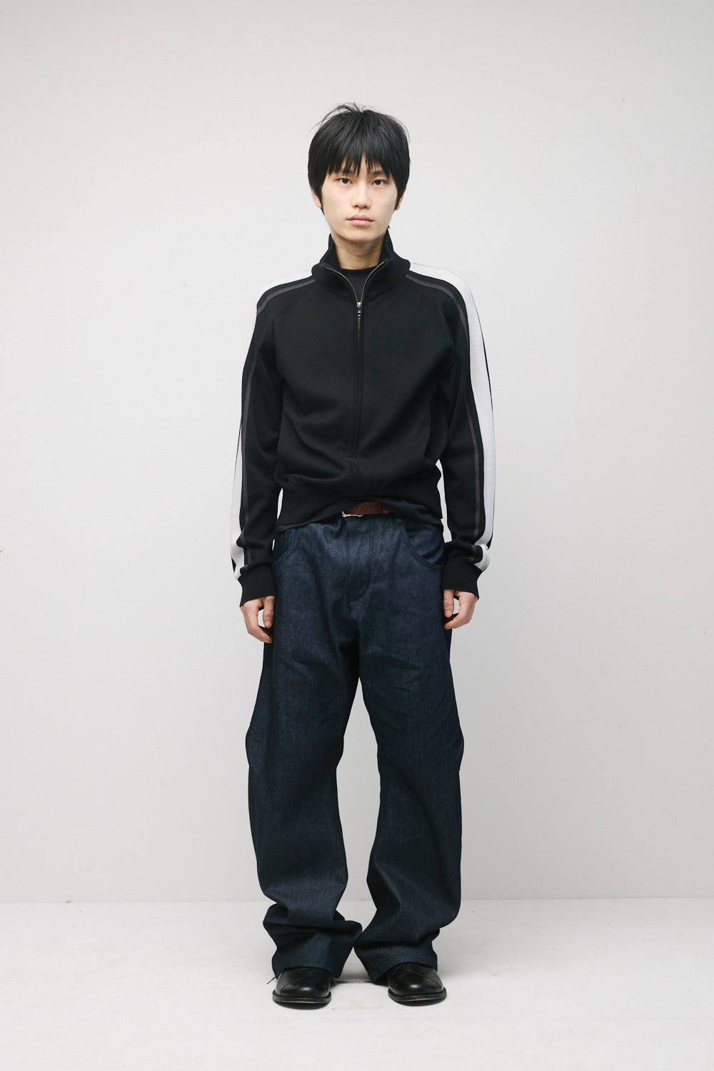 Hatchingroom - Track Zip Knit Cardigan (Black) product image 4 | TRAB K-Fashion Australia