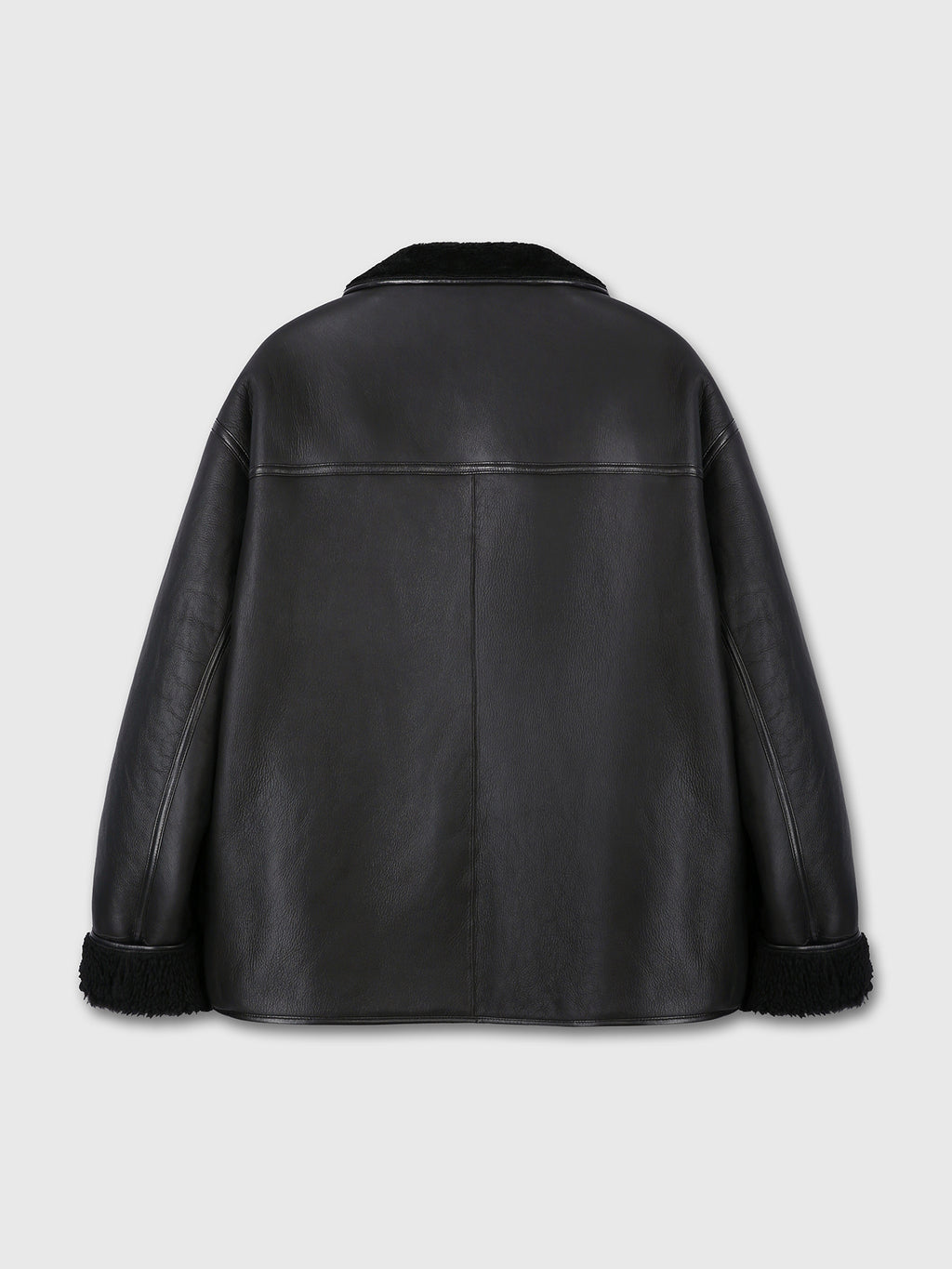 Tonywack - Lamb Leather Reversible Shearling Jacket (Black) product image 14 | TRAB K-Fashion Australia