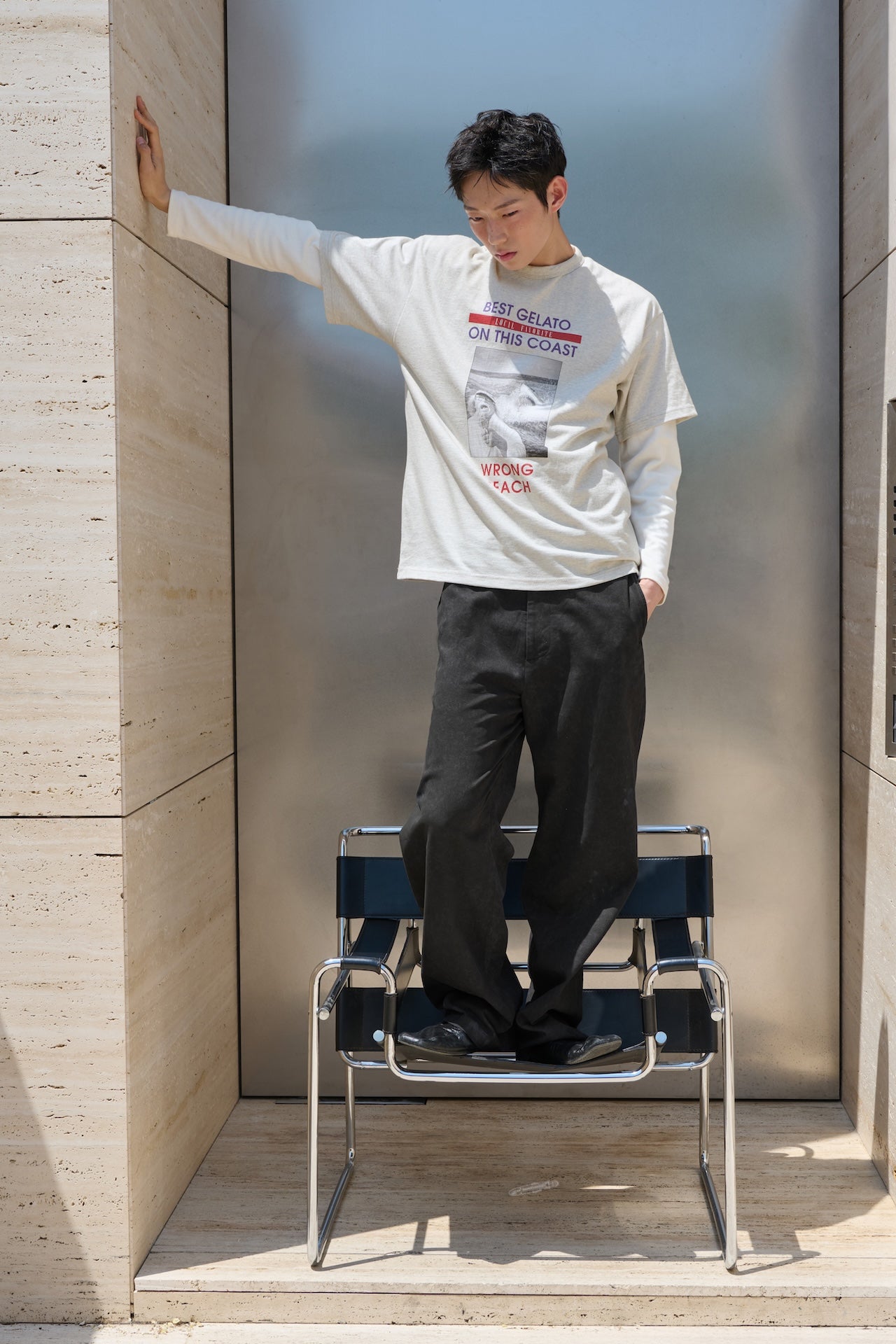 STU - Icecream T-shirt (Melange Grey) product image 6 | TRAB K-Fashion Australia