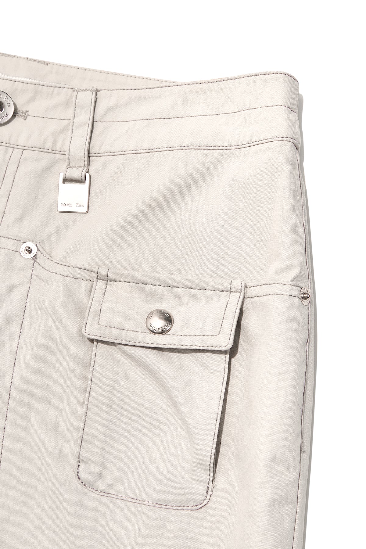 Matin Kim - Snap Pocket Point Fatigue Pants (Grey) product image 4 | TRAB K-Fashion Australia