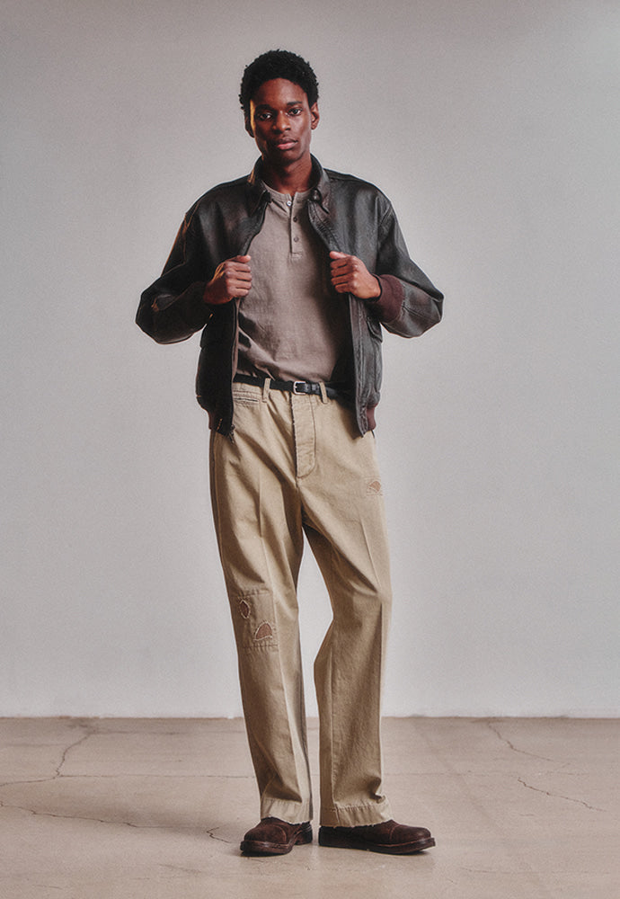 Art if acts - Sashiko Chino Pants (Beige) product image 2 | TRAB K-Fashion Australia