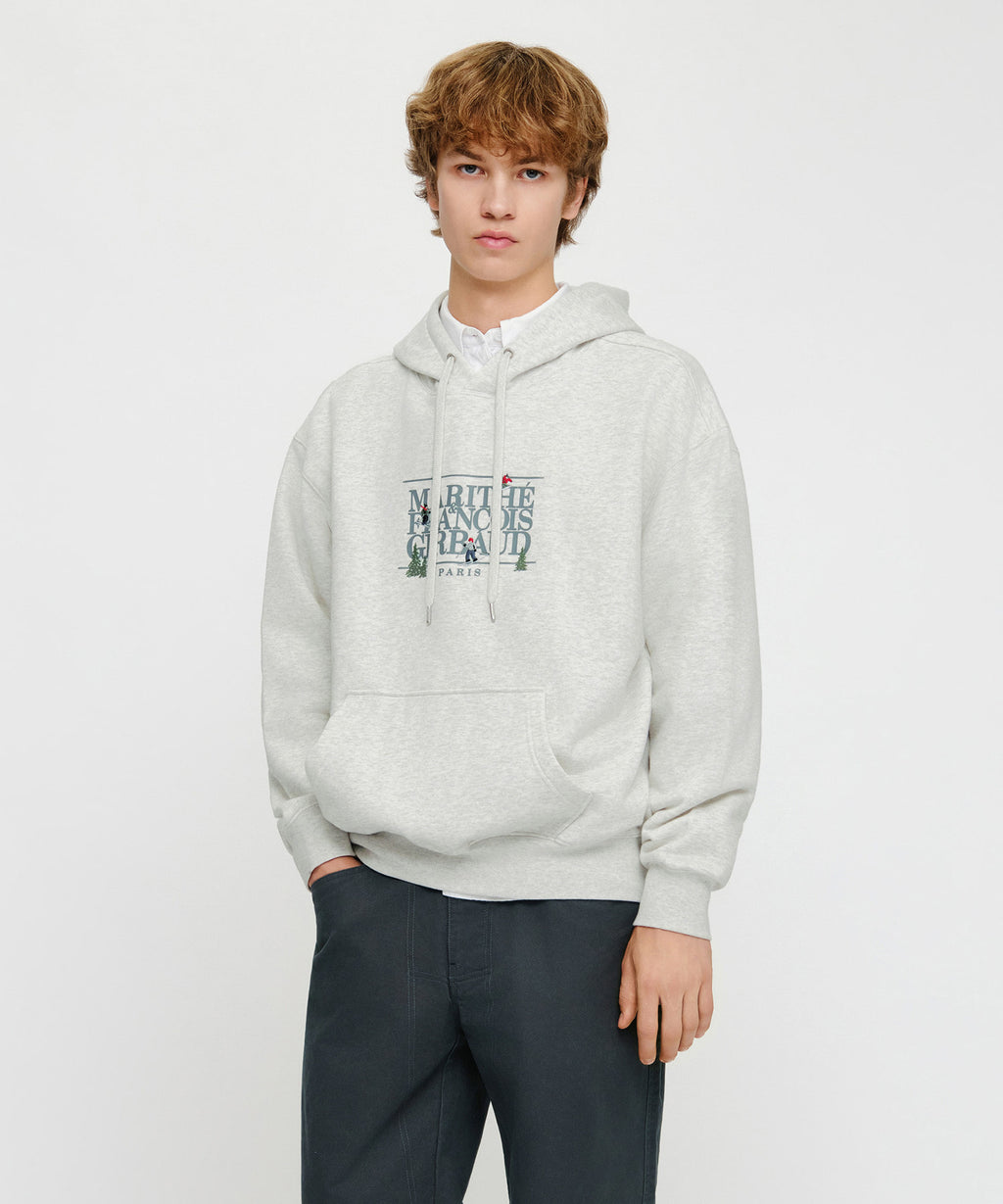 Marithe & Francois Girbaud - Alpes Classic Logo Oversized Hoodie (brushed) (Light Heather Gray) product image 2 | TRAB K-Fashion Australia