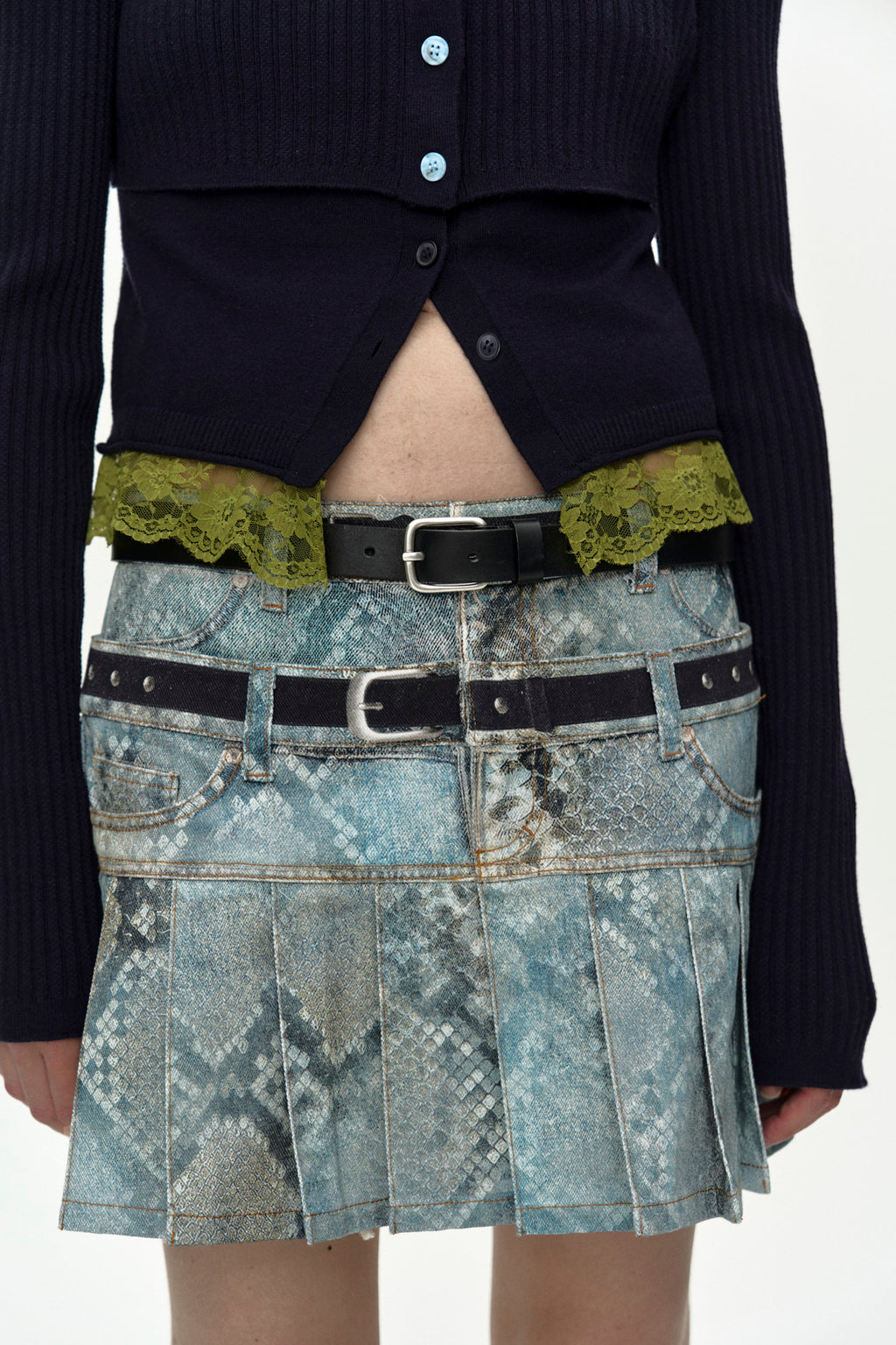 Andersson Bell - Python Fade Denim Printed Skirt (Blue) product image 6 | TRAB K-Fashion Australia