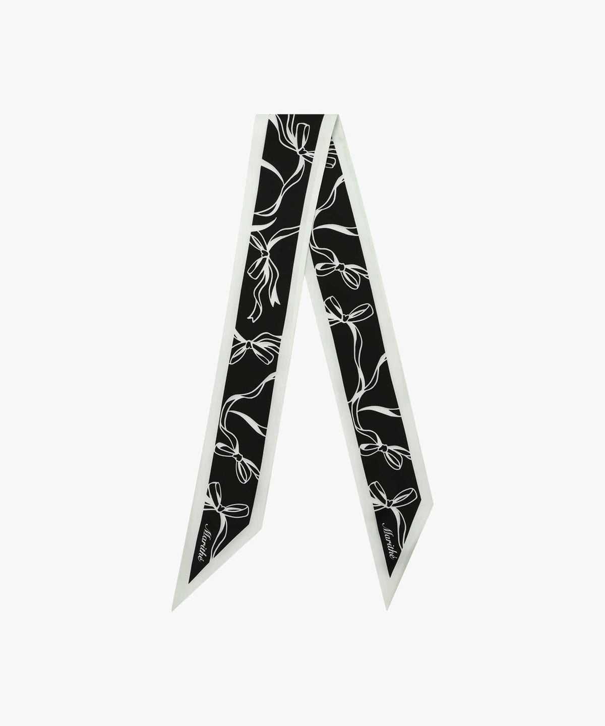 Marithe & Francois Girbaud - Silk Twilly Scarf (Black) product image 1 | TRAB K-Fashion Australia