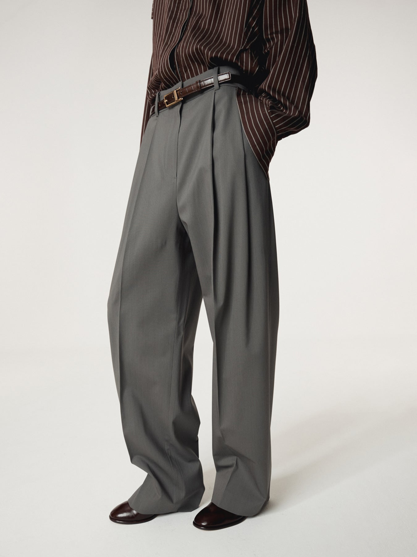 Recto - Two Tuck Suit Pants (Midnight Grey) product image 9 | TRAB K-Fashion Australia