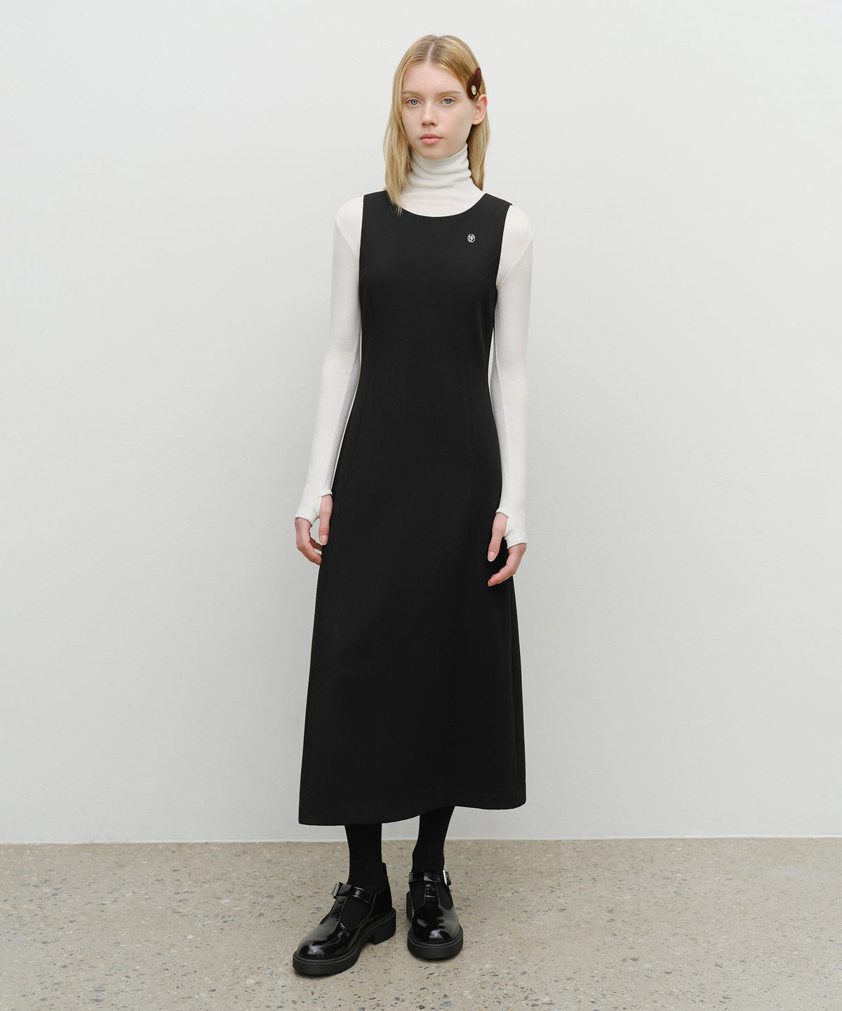 Marithe & Francois Girbaud - Sleeveless Long Dress (Black) product image 1 | TRAB K-Fashion Australia