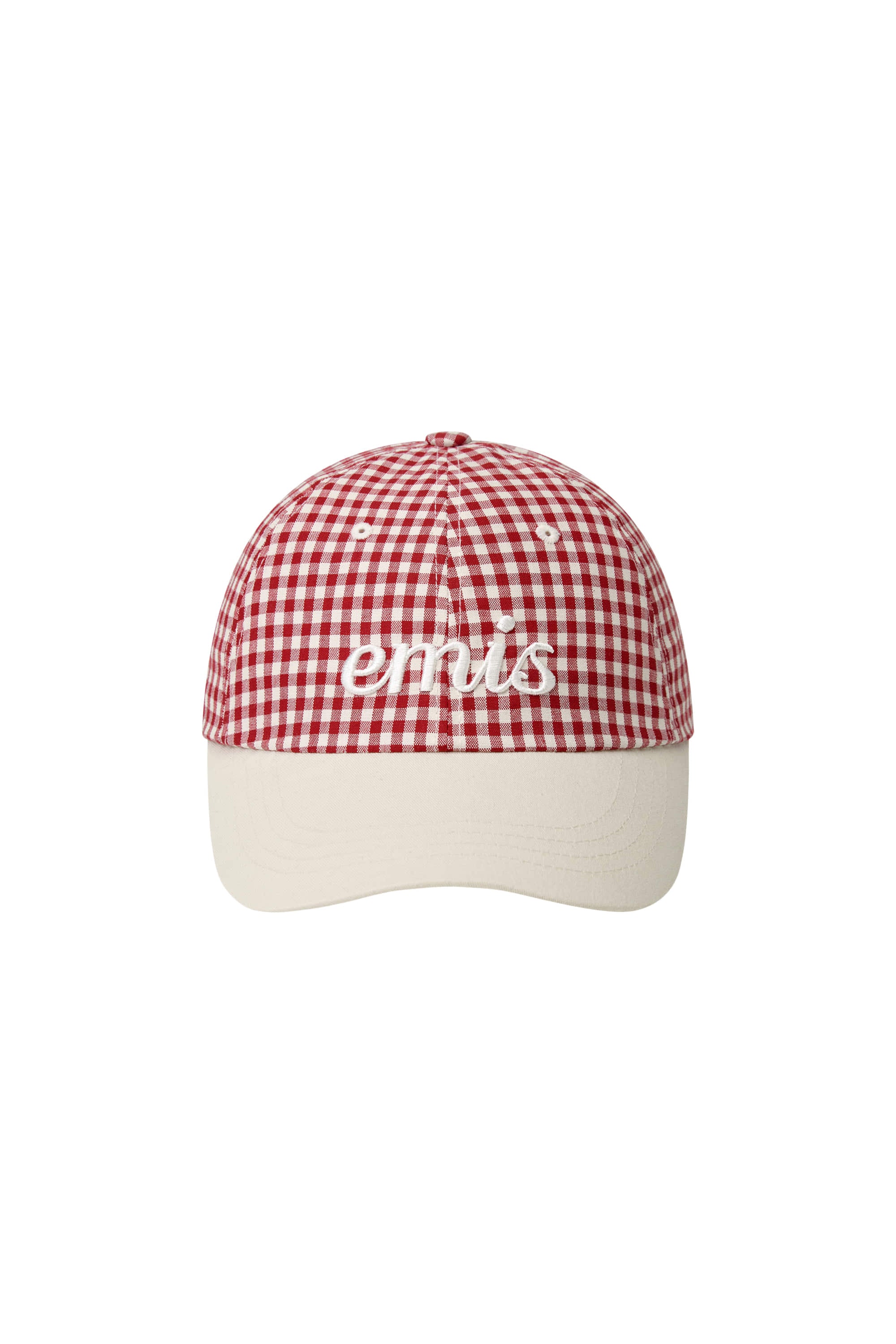 Emis - Gingham Check Ball Cap (Red) product image 1 | TRAB K-Fashion Australia