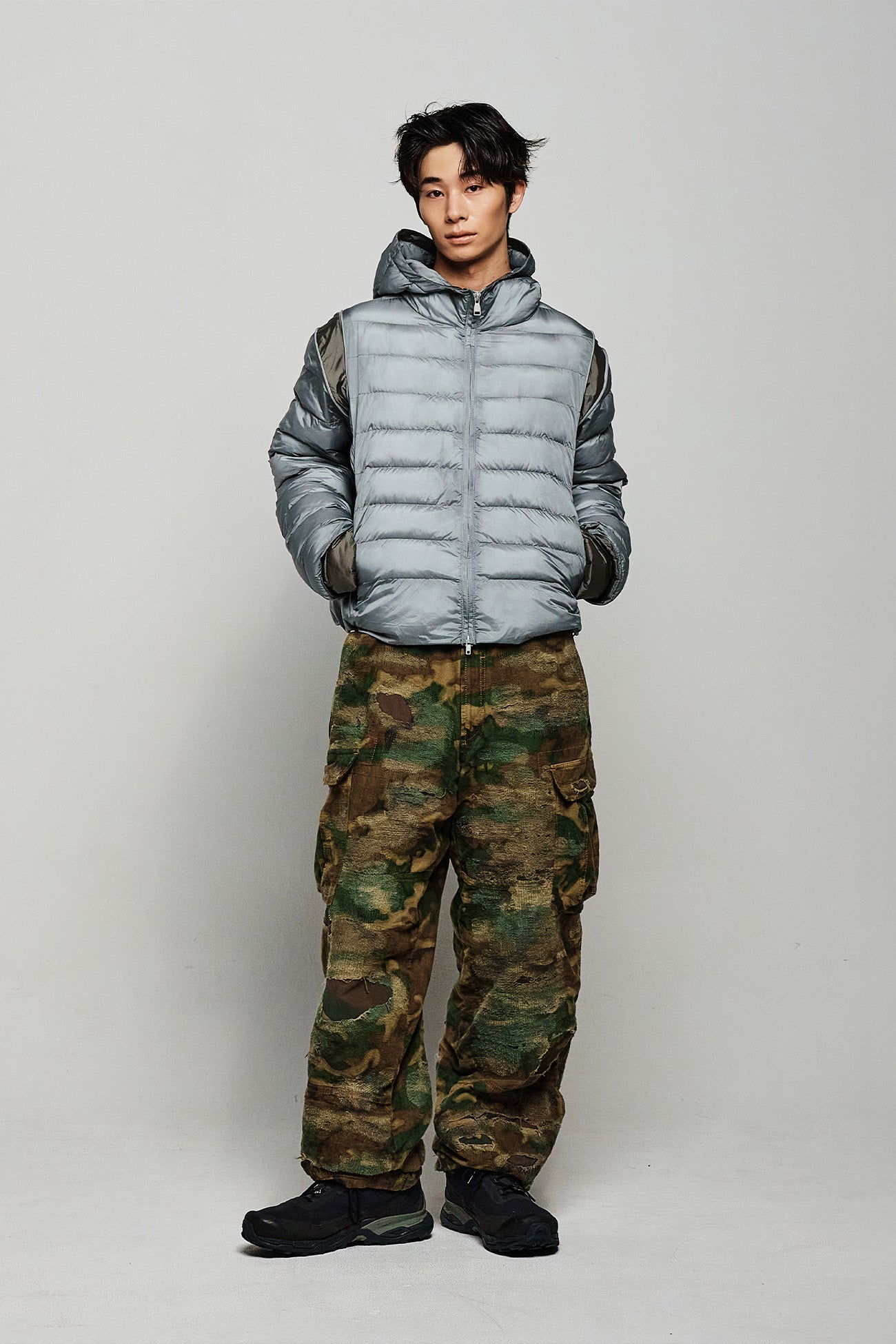 Deinet - Point Wellon Hooded Jacket (Silver) product image 10 | TRAB K-Fashion Australia