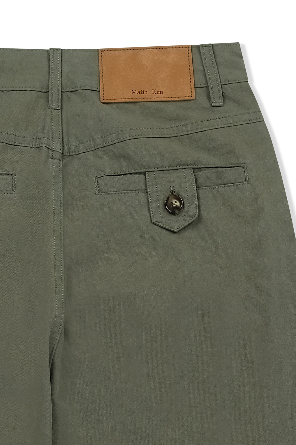 Matin Kim - Stud Point Color Denim Pants (Khaki) product image 5 | TRAB K-Fashion Australia