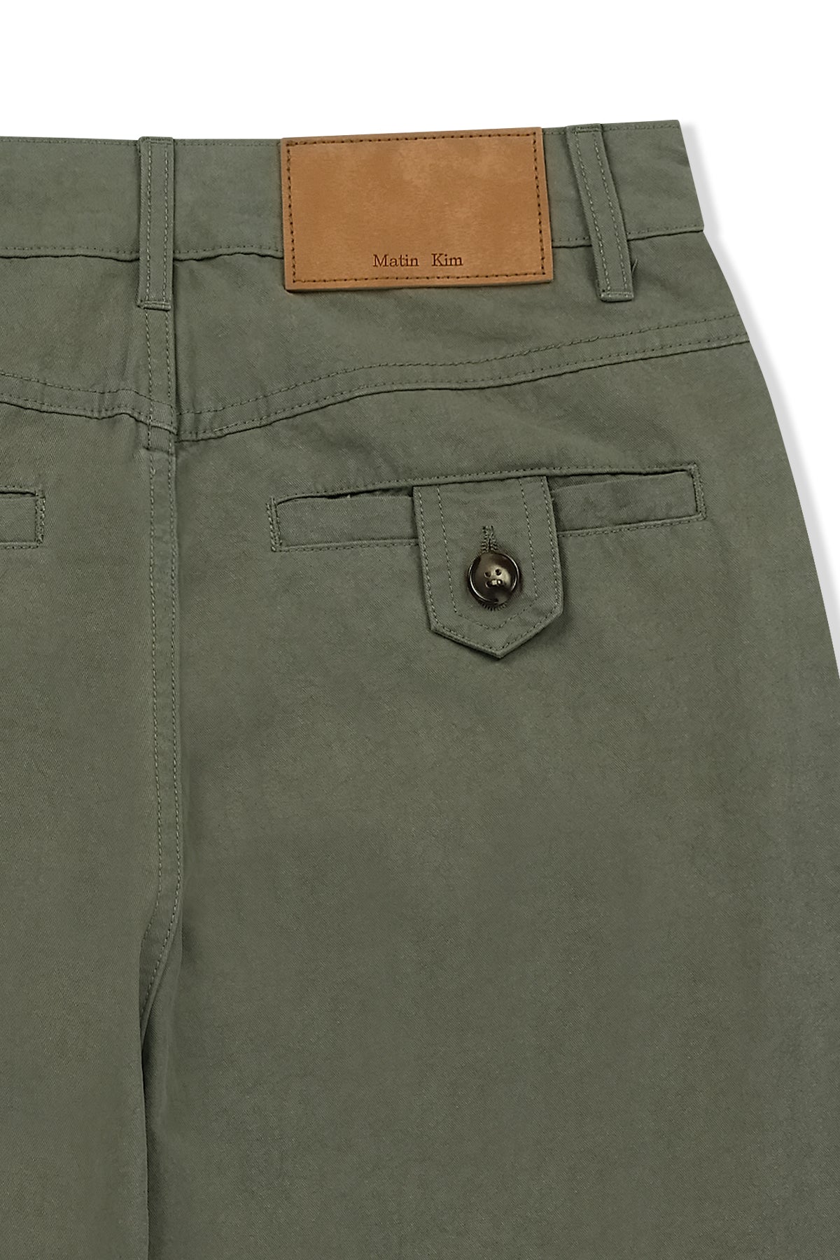 Matin Kim - Stud Point Color Denim Pants (Khaki) product image 5 | TRAB K-Fashion Australia