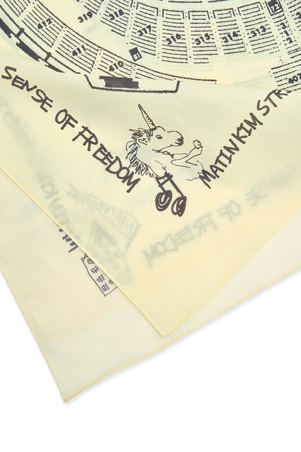 Matin Kim - Matin Logo Festa Bandana (Beige) product image 4 | TRAB K-Fashion Australia