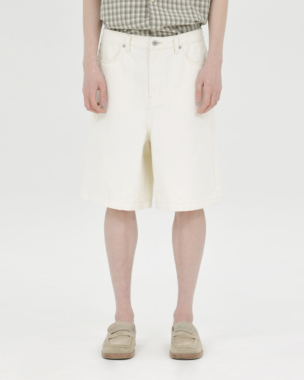 Brownyard - Denim Shorts (Ecru) product image 1 | TRAB K-Fashion Australia