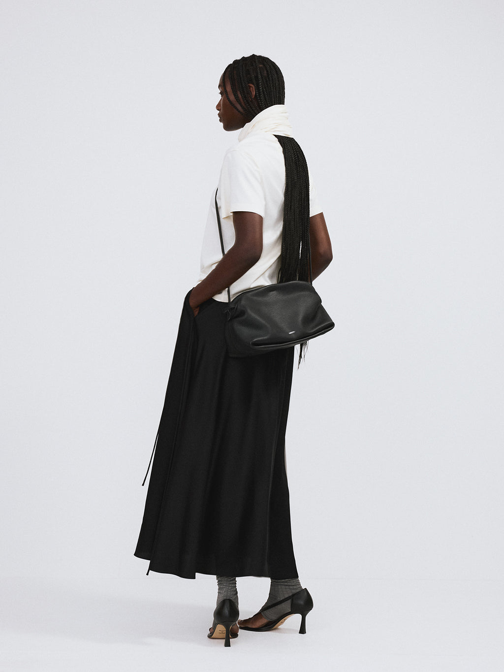 Recto - Fluid Long Skirt (Black) product image 3 | TRAB K-Fashion Australia