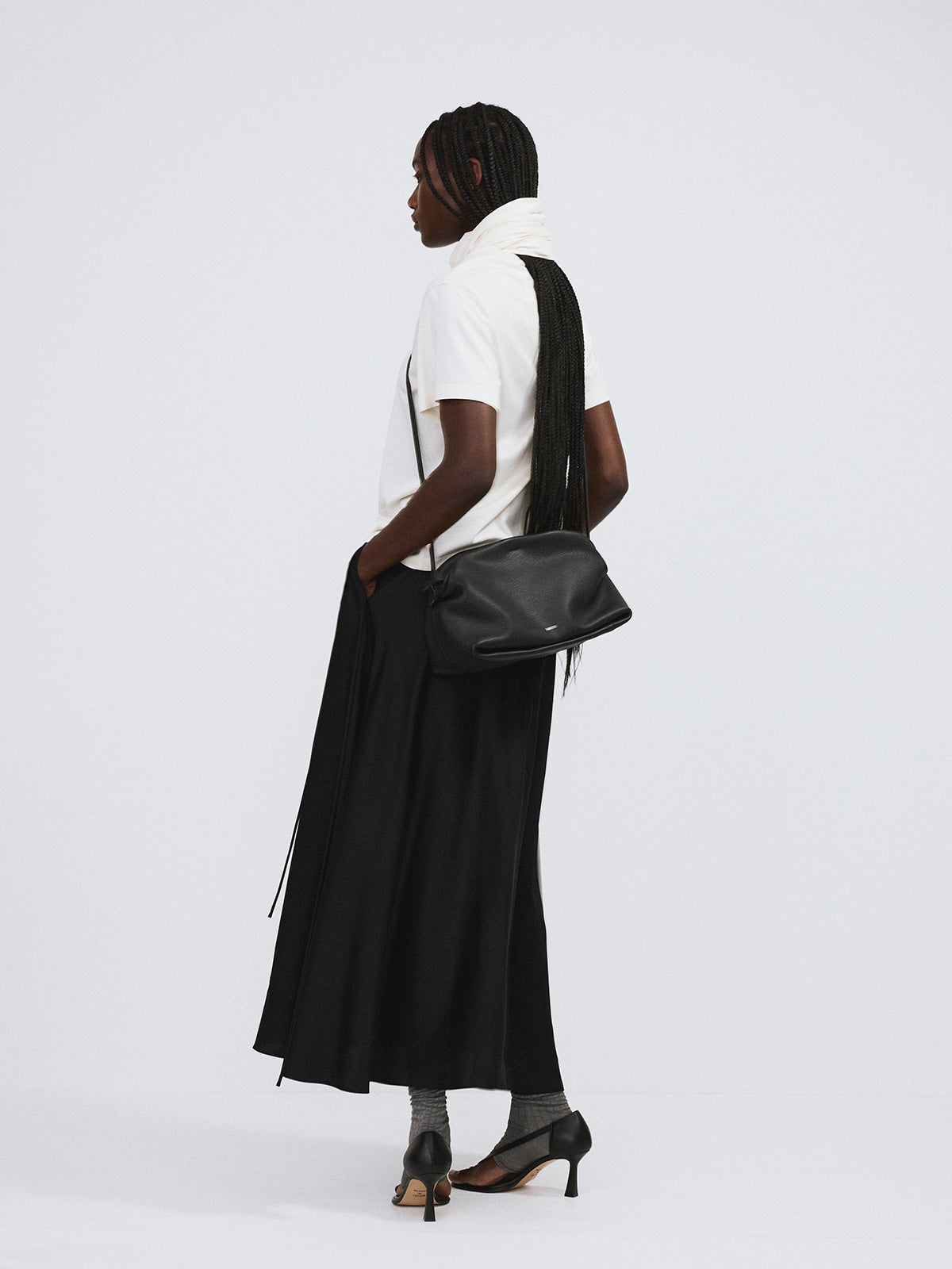 Recto - Fluid Long Skirt (Black) product image 3 | TRAB K-Fashion Australia